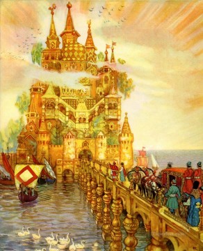 ファンタジー Painting - ロシアの銅銀と黄金の領域